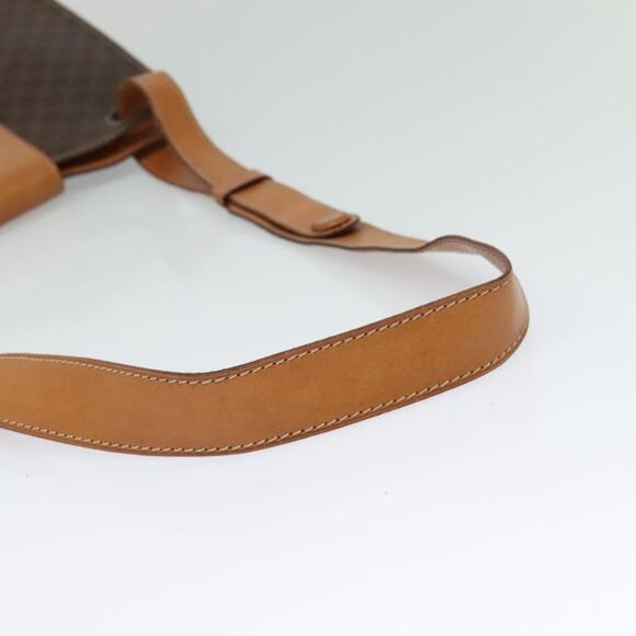 CELINE Macadam Canvas Shoulder Bag Pvc Leather Brown Gold - Picture 6 of 13